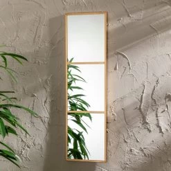 Dunelm Window Mirror 85x25cm Gold Outdoor
