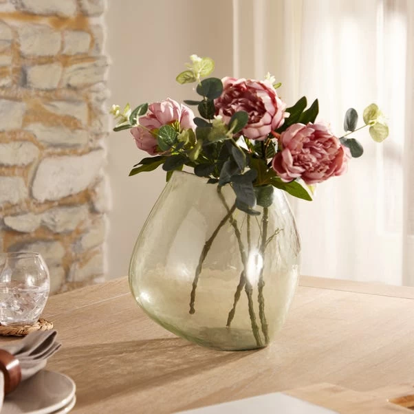 Dunelm Recycled Glass Fish Bowl Vase 25cm 1 Dunelm Recycled Glass Fish Bowl Vase 25cm