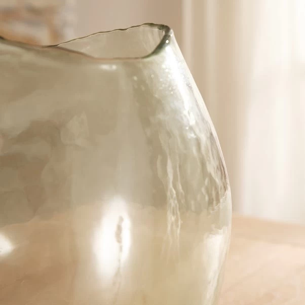 Dunelm Recycled Glass Fish Bowl Vase 25cm 2 Dunelm Recycled Glass Fish Bowl Vase 25cm - Image 2