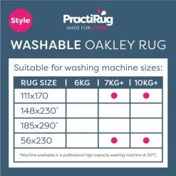 Dunelm PractiRug Sadie Washable Patterned Rug -Decorative Discount Store 30796000 alt06