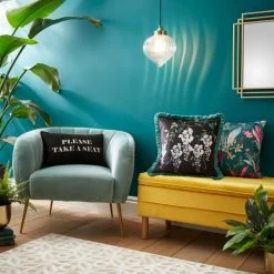 Dunelm Tropical Velour Cushion 11 Dunelm Tropical Velour Cushion -Decorative Discount Store 30796350 alt06