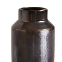 Dunelm Ceramic Vase 17cm Black -Decorative Discount Store 30796390 alt03