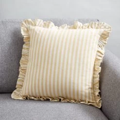 Dunelm Frilled Stripe Cushion Cover