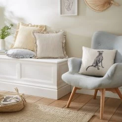 Dunelm Frilled Stripe Cushion Cover -Decorative Discount Store 30796407 alt06