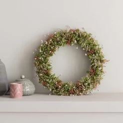 Dunelm Gypsophila Wreath Pink 35cm