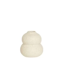 Dunelm Speckled Bud Vase 11cm White Sand -Decorative Discount Store 30796618 alt02