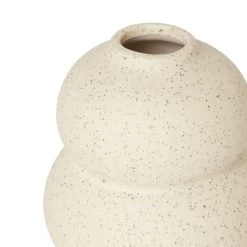 Dunelm Speckled Bud Vase 11cm White Sand -Decorative Discount Store 30796618 alt03