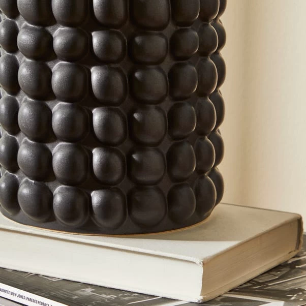 Dunelm Black 20cm Bubble Vase 2 Dunelm Black 20cm Bubble Vase - Image 2