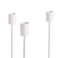 Dunelm White Metal Candle Holder -Decorative Discount Store 30797187 alt02