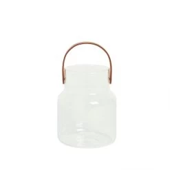 Dunelm Faux Leather Handled Lantern 16.5cm -Decorative Discount Store 30797988 alt02