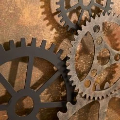 Dunelm Indoor Outdoor Listera Cogs Wall Art 100cm -Decorative Discount Store 30798210 alt02