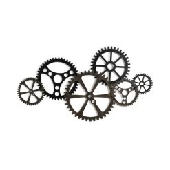 Dunelm Indoor Outdoor Listera Cogs Wall Art 100cm -Decorative Discount Store 30798210 alt04