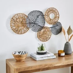 Dunelm Indoor Outdoor Artisan Leaf Wall Art 85cm -Decorative Discount Store 30798260 alt01