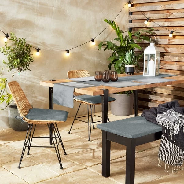 Dunelm Set Of 2 Textured Water Resistant Seat Pads 2 Dunelm Set Of 2 Textured Water Resistant Seat Pads - Image 2