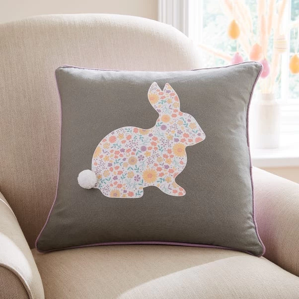 Dunelm Easter Bunny Printed Cushion 43x43 1 Dunelm Easter Bunny Printed Cushion 43x43