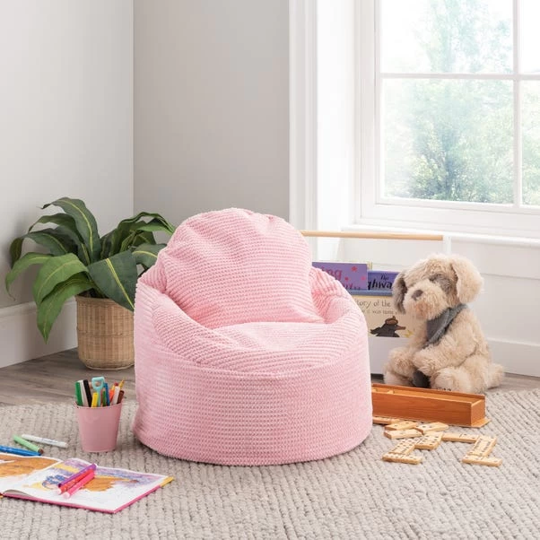 Dunelm Kids Jenson Beanbag Chair Pink 1 Dunelm Kids Jenson Beanbag Chair Pink