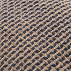 Dunelm Jute Diamond Pouffe Navy -Decorative Discount Store 30799699 alt04