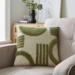 Dunelm Circular Knit Abstract Cushion