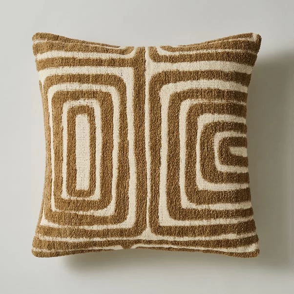 Dunelm Circular Knit Squares Cushion 3 Dunelm Circular Knit Squares Cushion - Image 3
