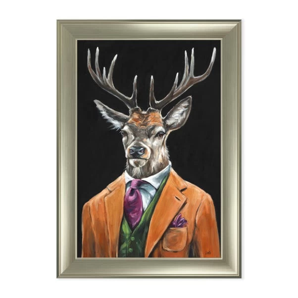Dunelm Gentleman Stag Framed Print 2 Dunelm Gentleman Stag Framed Print - Image 2