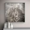 Dunelm Chalk Tiger Framed Print
