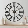 Dunelm Skeleton Antique Brass Effect Wall Clock 70cm