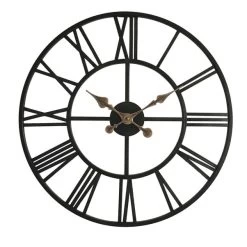 Dunelm Skeleton Antique Brass Effect Wall Clock 70cm -Decorative Discount Store 30808468 alt02