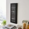 Dunelm House Rules Capped Canvas 63cm X 21cm
