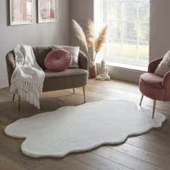 Dunelm Supersoft Faux Fur Quad Rug